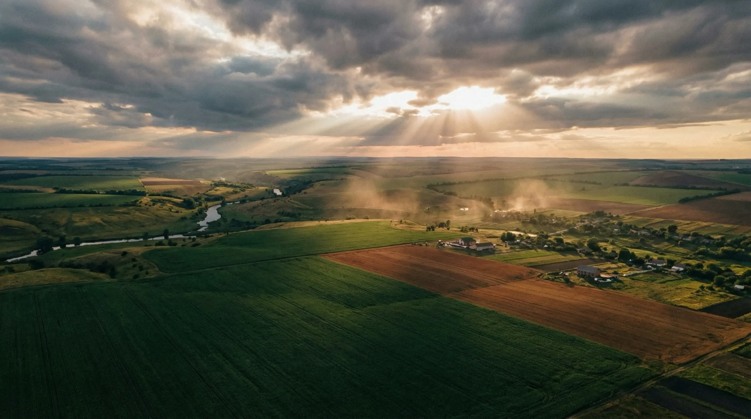 Поля під променями сонця